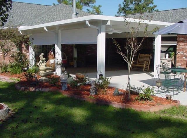 Patio cover with landscaping